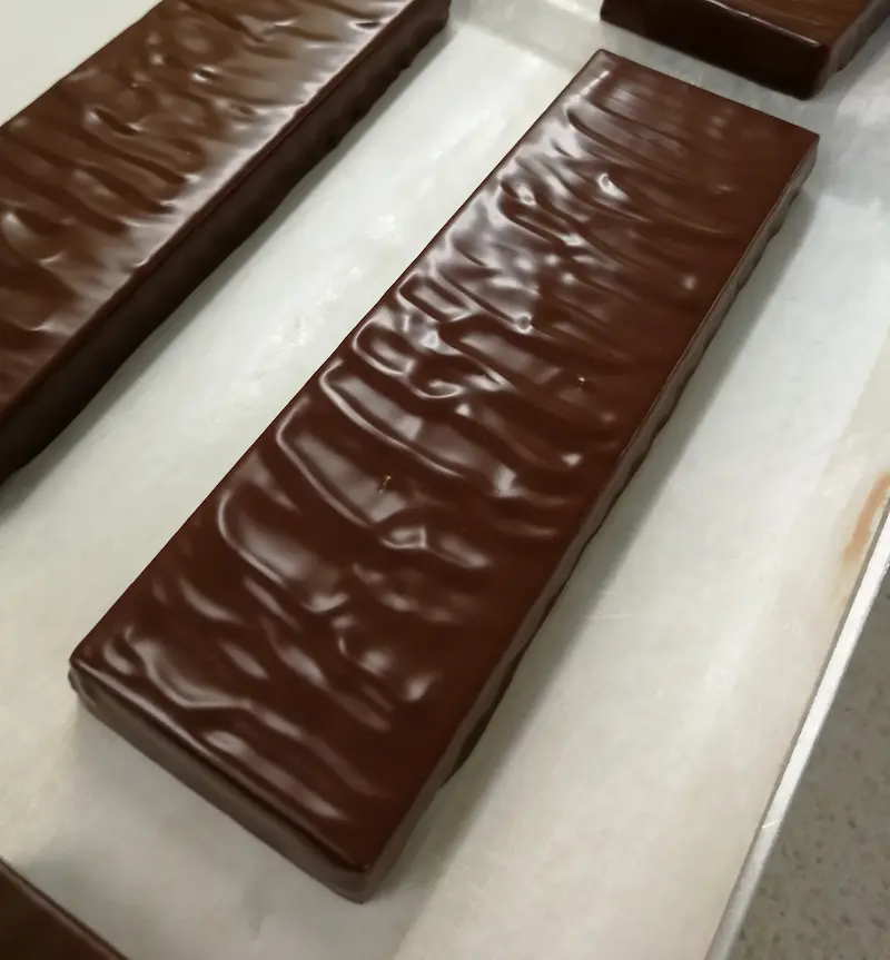 Die Fruchtfülle umhüllt mit Bio-Schokolade